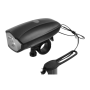 BICYCLE HORN WITH ONE SUPER BRIGHT WHITE LED(USB RECHARGEABLE)